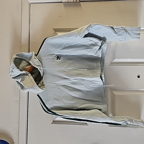 adidas Jackets & Blazers - adidas 3-Stripe Crop Hoodie Size XL